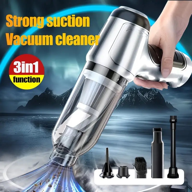 Wireless Mini Car Vacuum Cleaner 120W Handheld Vacuum Cleaner 12000PA Brushless Motor Wet Washable HEPA Filter, Handheld Vacuums For Home, Car, Office For Travel, Camping